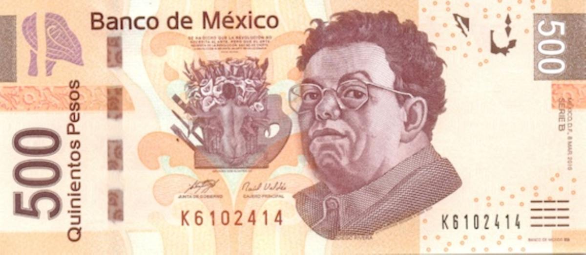 Front of Mexico p126b: 500 Pesos from 2010