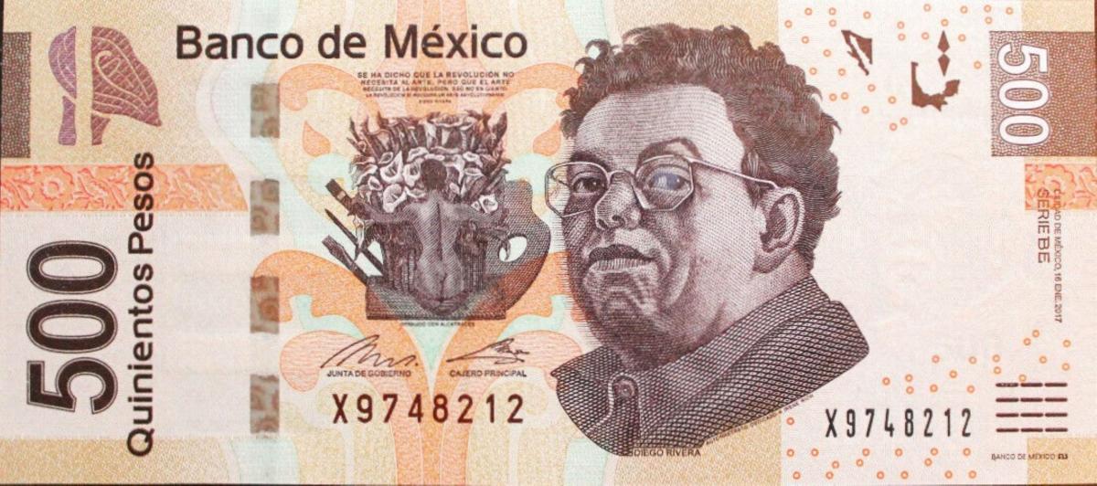 Front of Mexico p126be: 500 Pesos from 2017