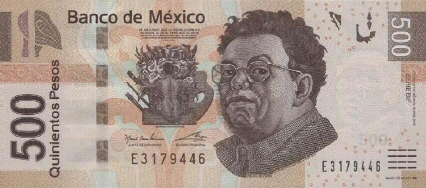 Front of Mexico p126bf: 500 Pesos from 2017