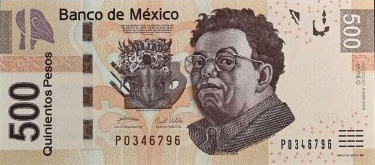 Front of Mexico p126c: 500 Pesos from 2010