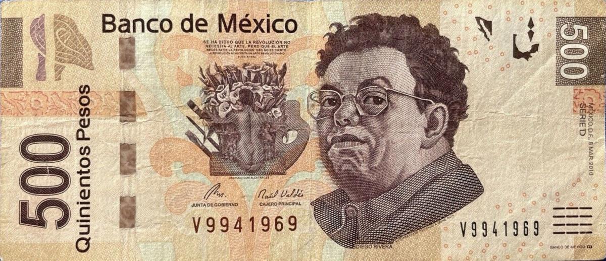 Front of Mexico p126d: 500 Pesos from 2010