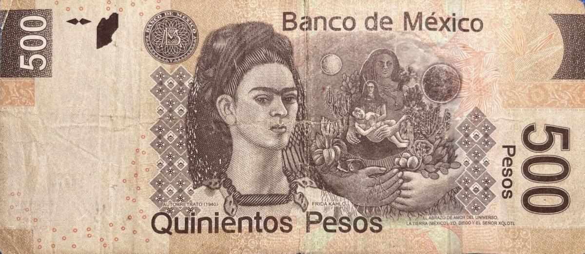 Back of Mexico p126l: 500 Pesos from 2010