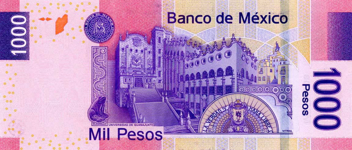 Back of Mexico p127a: 1000 Pesos from 2006