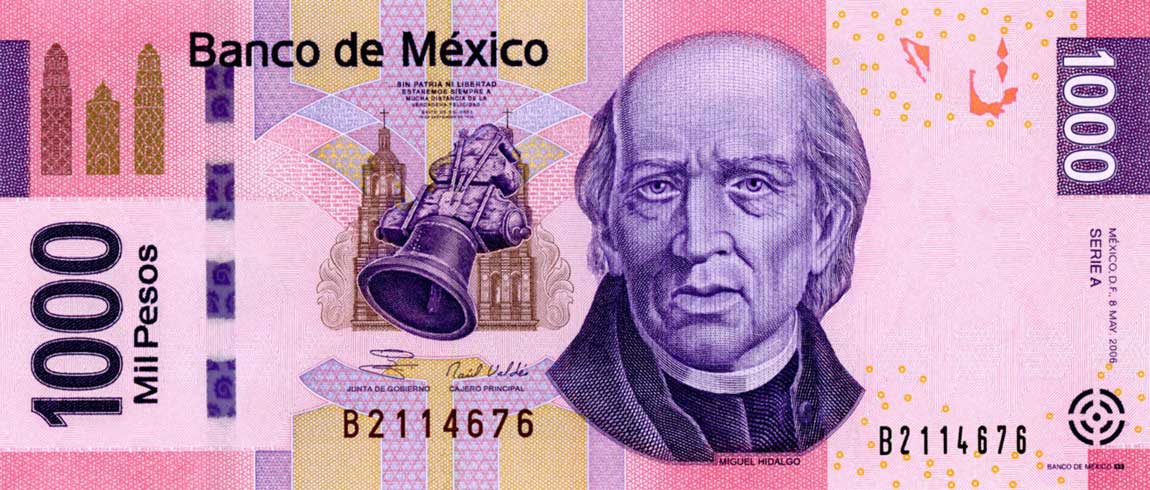 Front of Mexico p127a: 1000 Pesos from 2006