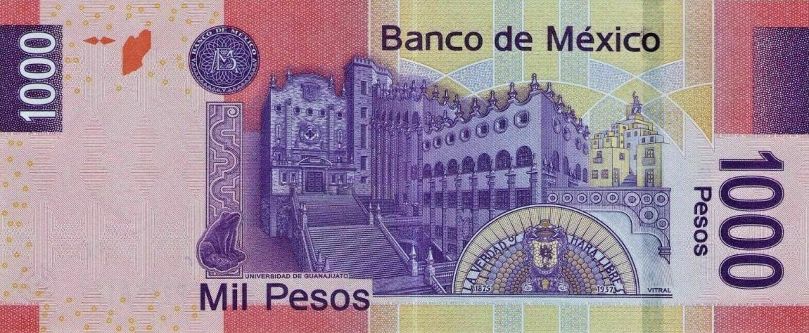 Back of Mexico p127c: 1000 Pesos from 2007