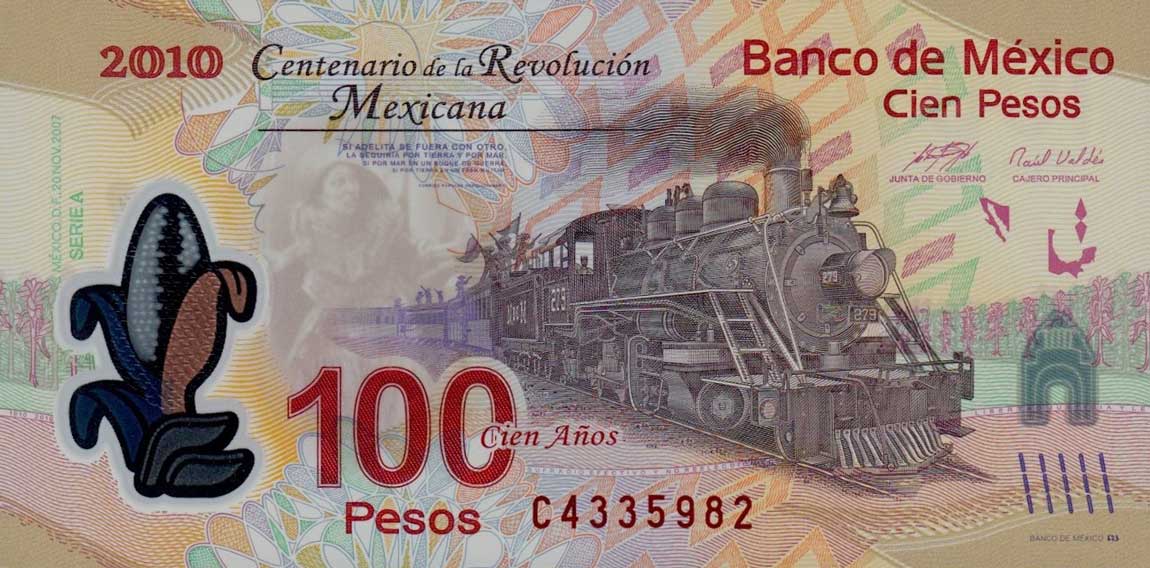 Front of Mexico p128c: 100 Pesos from 2007