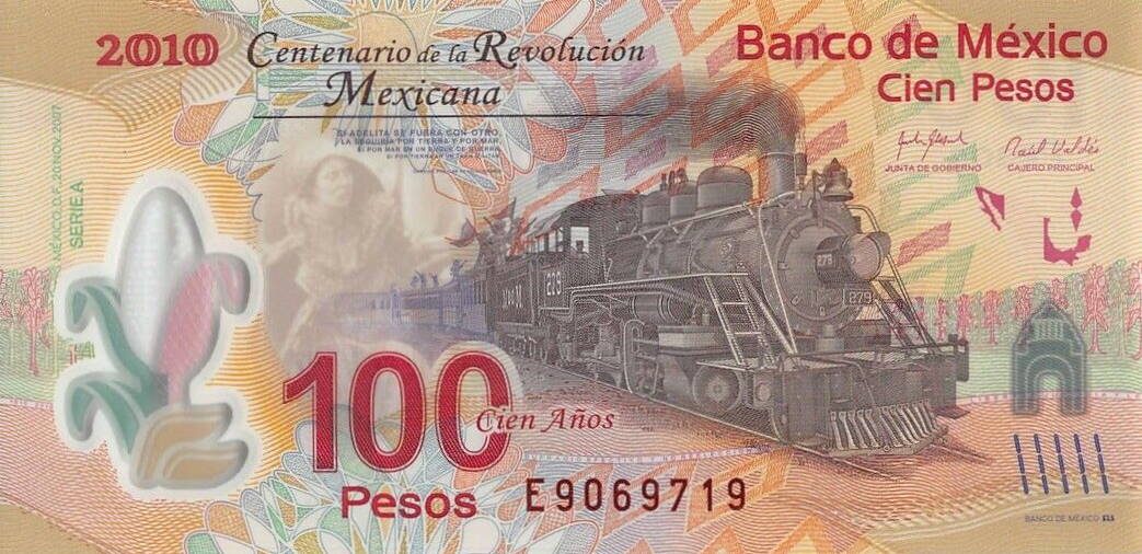 Front of Mexico p128e: 100 Pesos from 2007