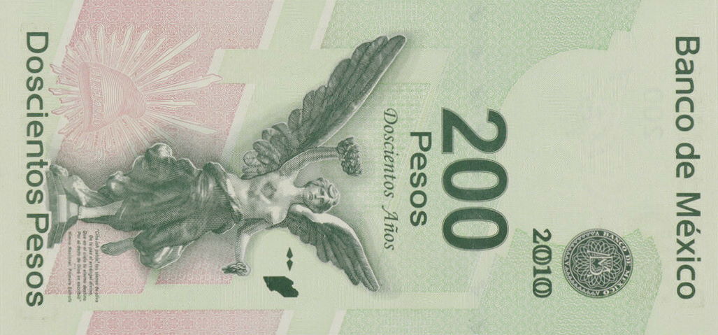 Back of Mexico p129b: 200 Pesos from 2008