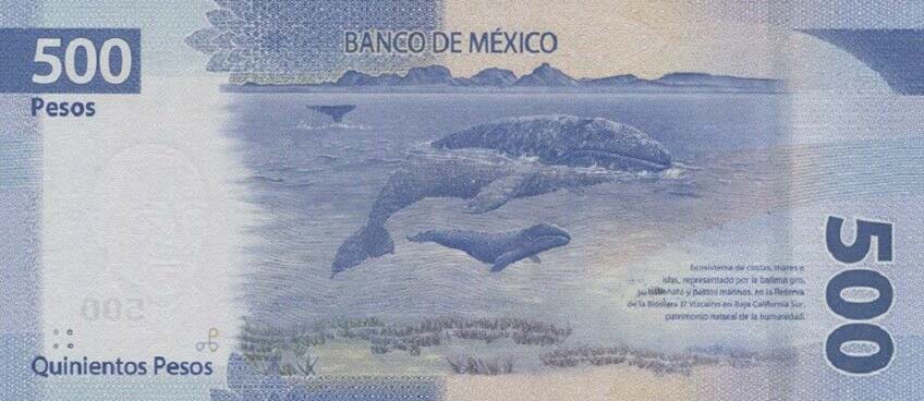 Back of Mexico p133b: 500 Pesos from 2018