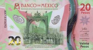 p136a from Mexico: 20 Pesos from 2021