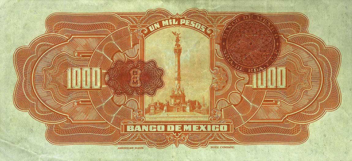 Back of Mexico p27c: 1000 Pesos from 1932