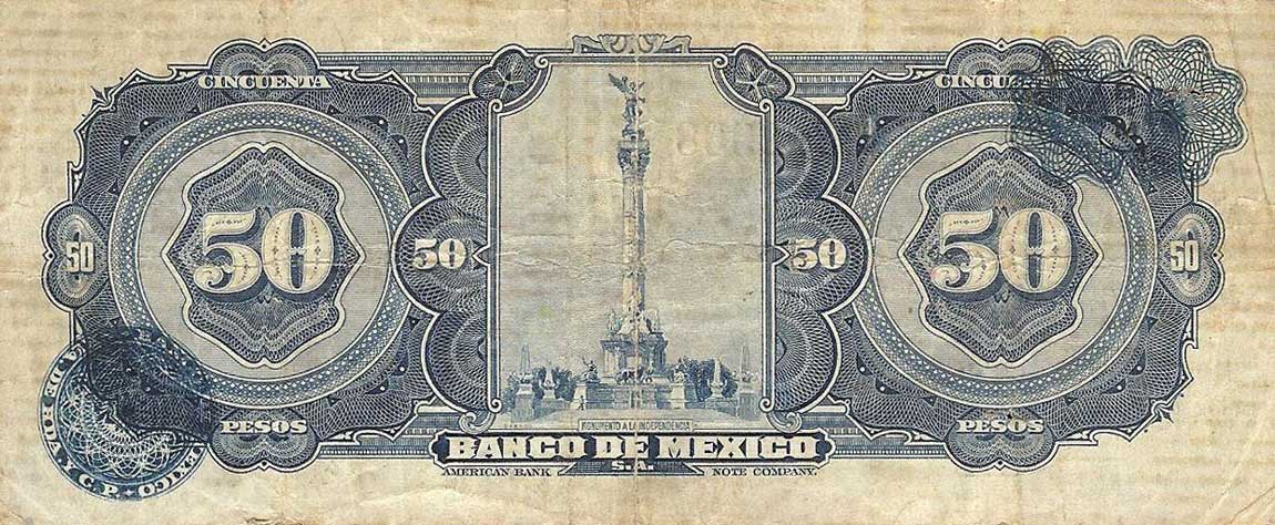 Back of Mexico p41a: 50 Pesos from 1941