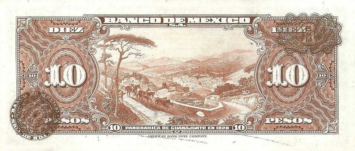 Back of Mexico p47a: 10 Pesos from 1946