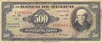 p51d from Mexico: 500 Pesos from 1953