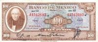 p55a from Mexico: 100 Pesos from 1950