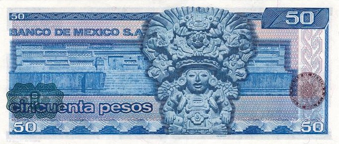 Back of Mexico p65a: 50 Pesos from 1973