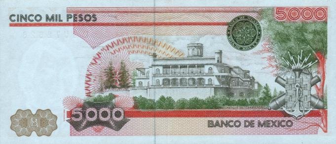 Back of Mexico p83b: 5000 Pesos from 1983