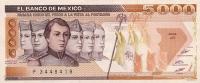 p88b from Mexico: 5000 Pesos from 1987