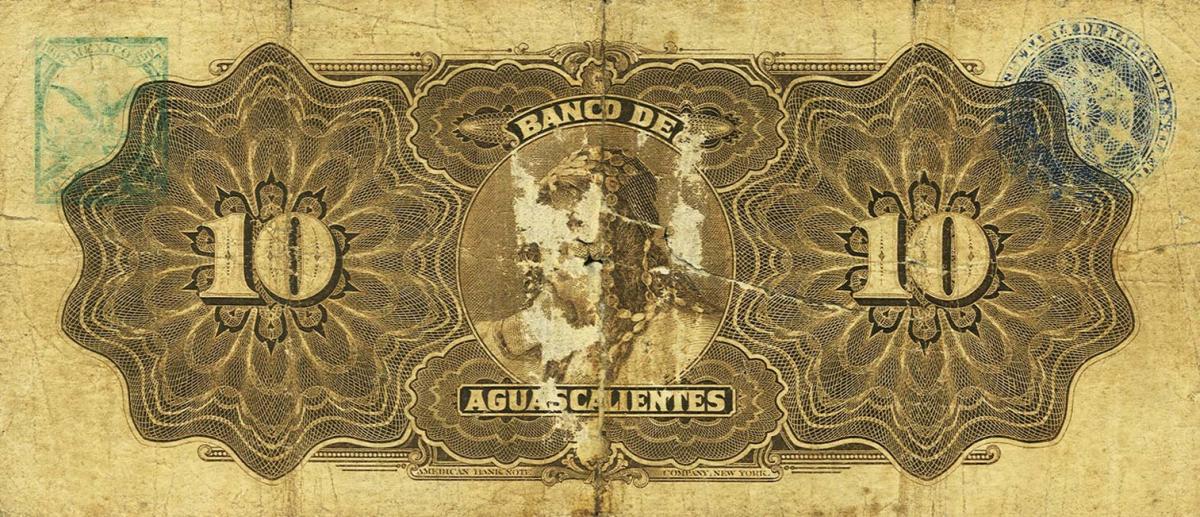 Back of Mexico pS102a: 10 Pesos from 1902