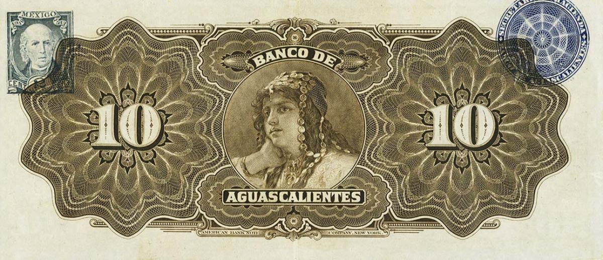 Back of Mexico pS102c: 10 Pesos from 1902
