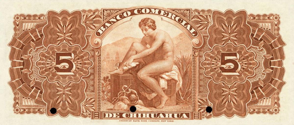 Back of Mexico pS127As: 5 Pesos from 1898