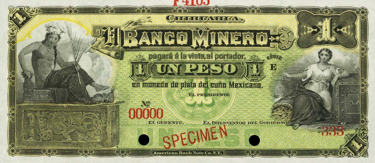 Front of Mexico pS162s3: 1 Peso from 1888