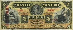 pS163Aj from Mexico: 5 Pesos from 1898