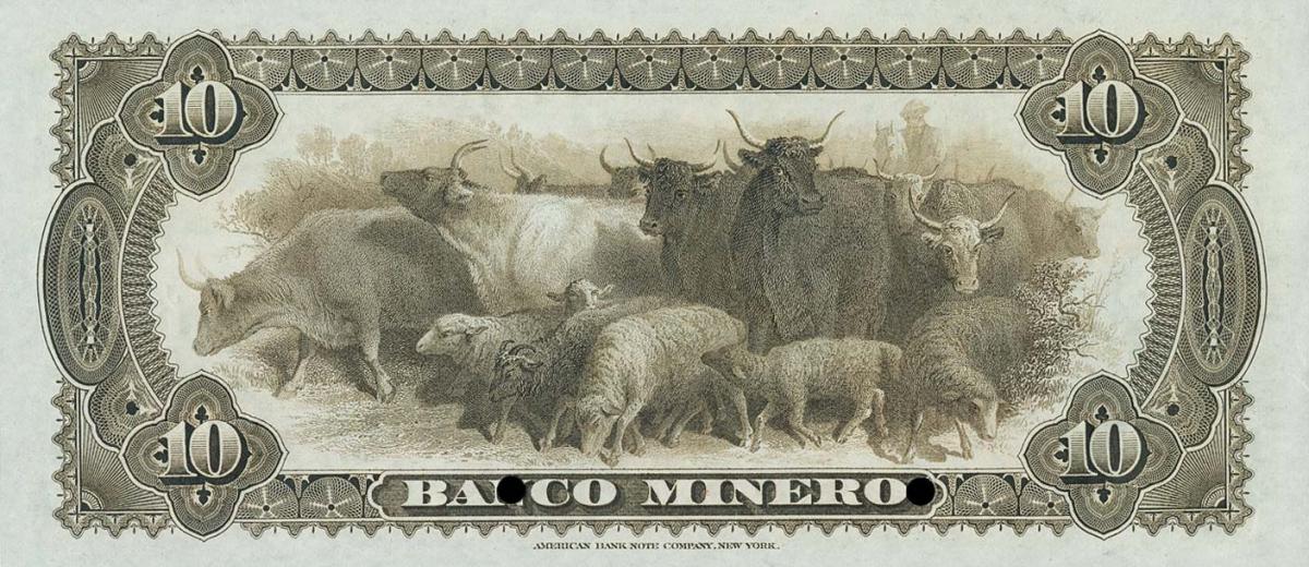 Back of Mexico pS164As2: 10 Pesos from 1897