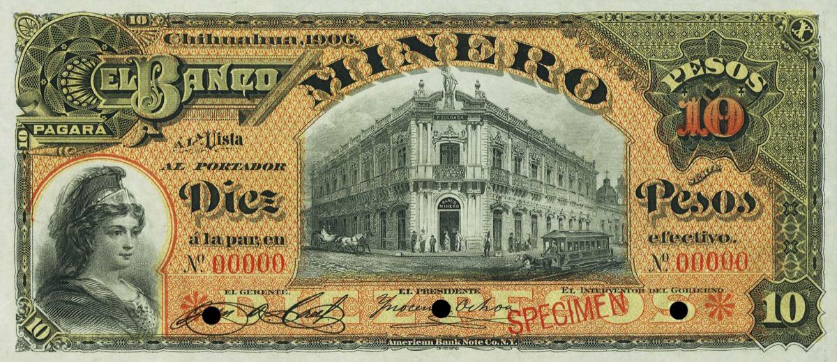 Front of Mexico pS164As4: 10 Pesos from 1897