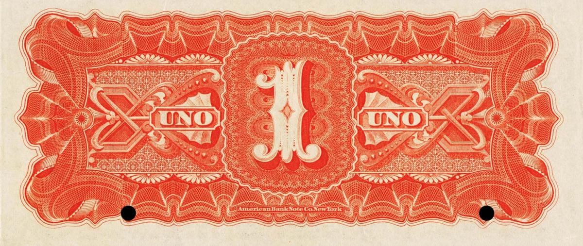 Back of Mexico pS176s: 1 Peso from 1880