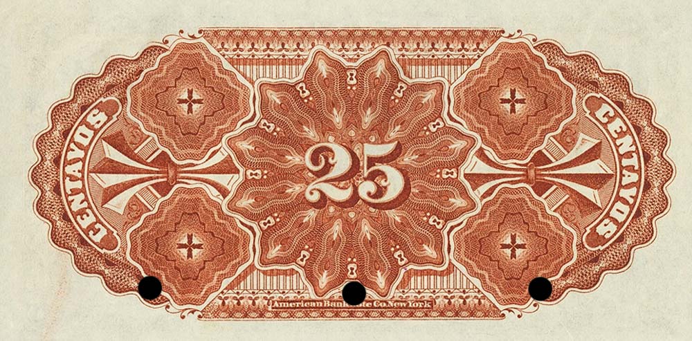 Back of Mexico pS189s: 25 Centavos from 1875