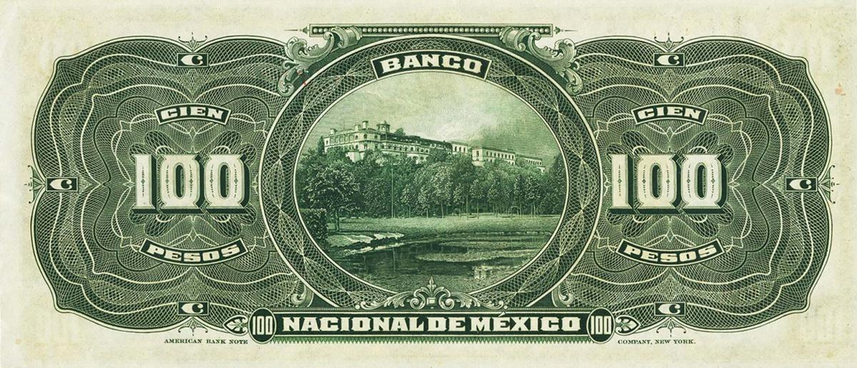 Back of Mexico pS261Ar: 100 Pesos from 1913