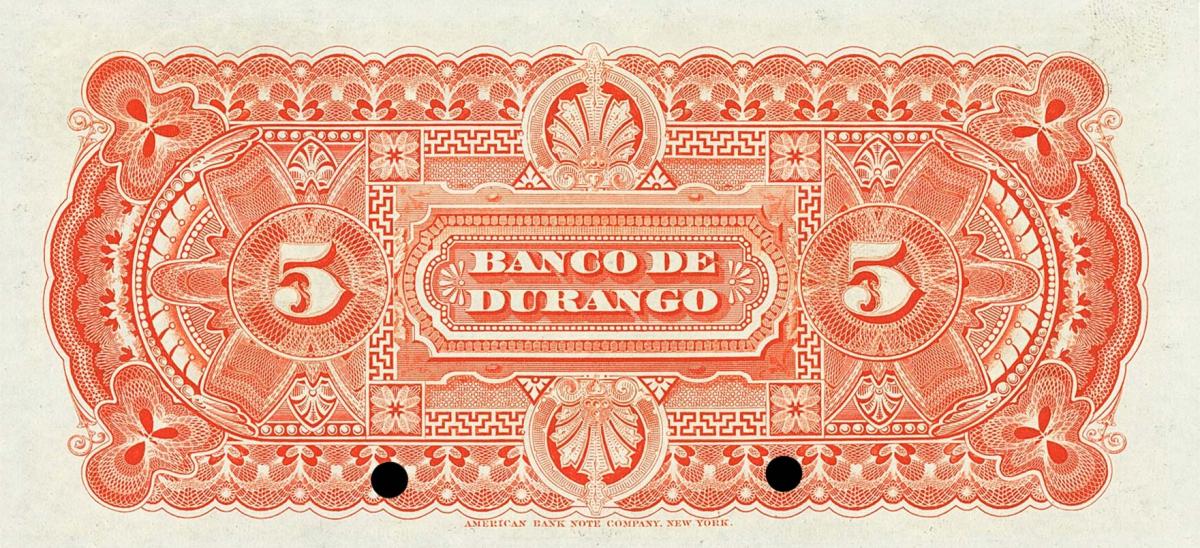 Back of Mexico pS273As: 5 Pesos from 1914