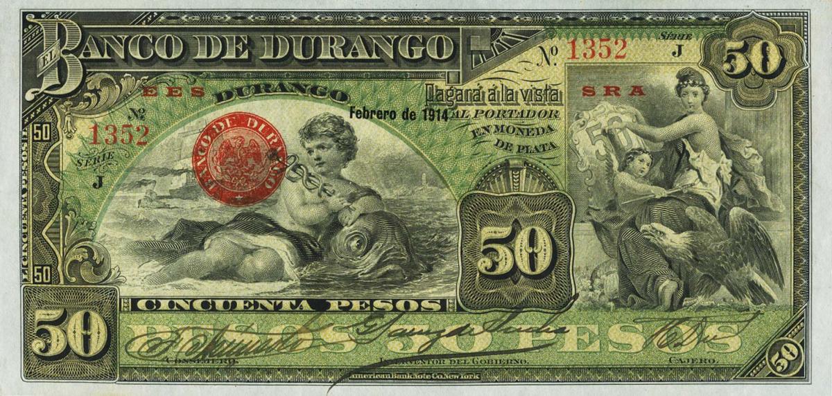 Front of Mexico pS276Aa: 50 Pesos from 1913