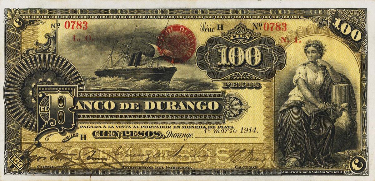 Front of Mexico pS277Aa: 100 Pesos from 1913