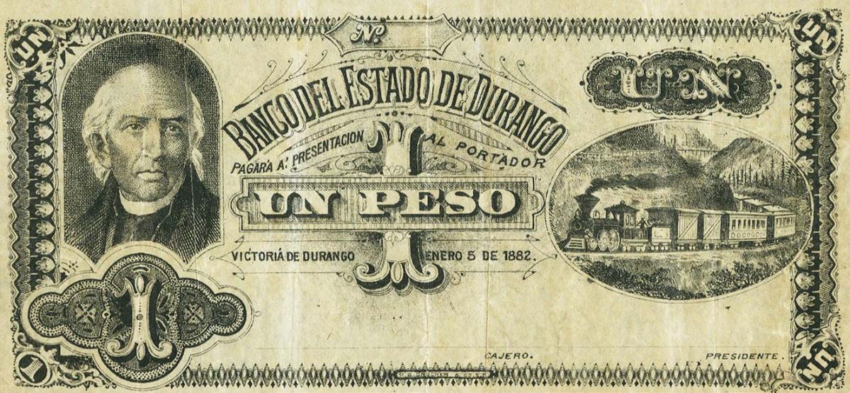 Front of Mexico pS286: 1 Peso from 1882