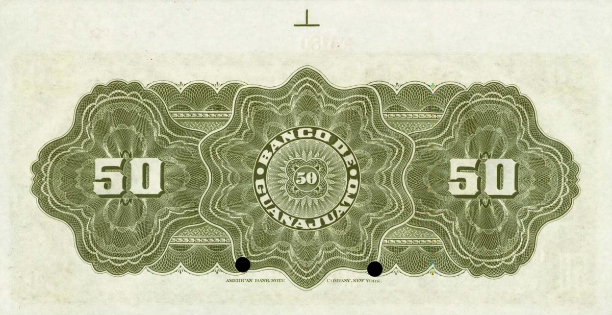 Back of Mexico pS292s: 50 Pesos from 1901