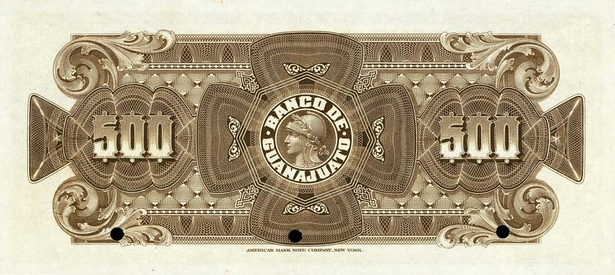 Back of Mexico pS294s: 500 Pesos from 1900