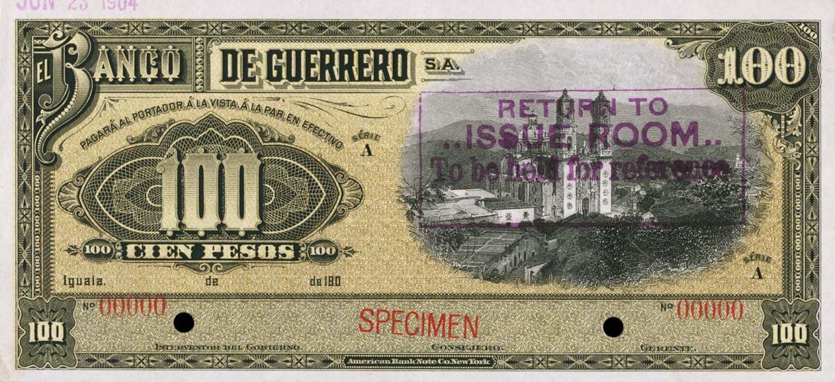 Front of Mexico pS302s1: 100 Pesos from 1906