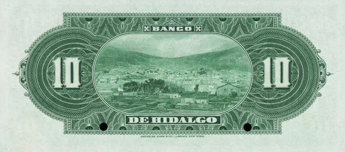 Back of Mexico pS306s: 10 Pesos from 1902