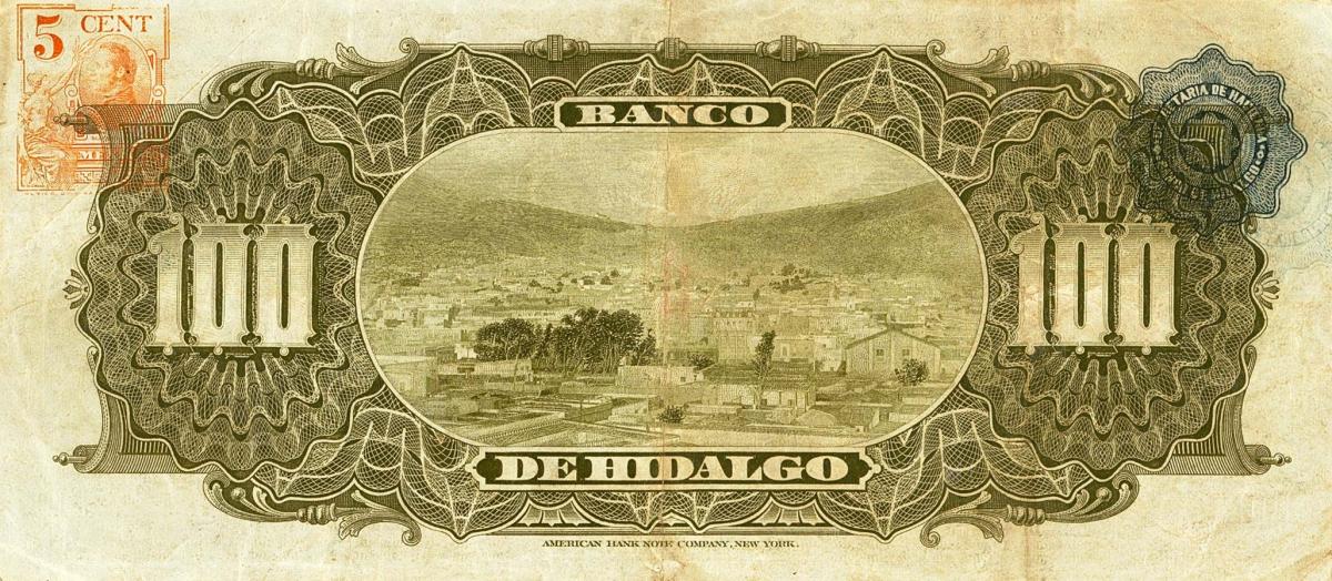 Back of Mexico pS309a: 100 Pesos from 1904