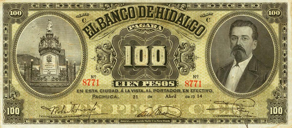 Front of Mexico pS309a: 100 Pesos from 1904