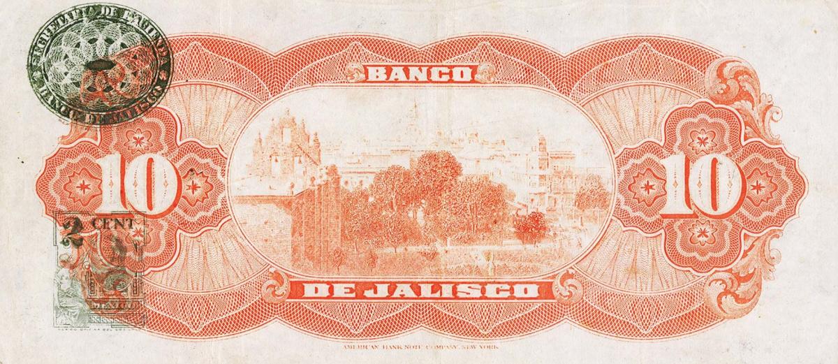 Back of Mexico pS321c: 10 Pesos from 1902