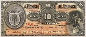 pS321c from Mexico: 10 Pesos from 1902