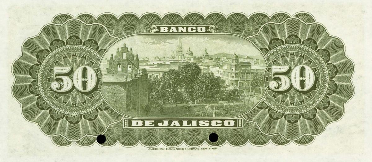 Back of Mexico pS323s: 50 Pesos from 1902