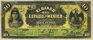 pS330a from Mexico: 10 Pesos from 1898