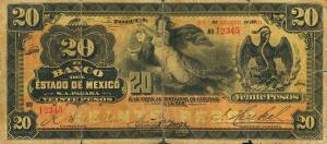 pS331b from Mexico: 20 Pesos from 1898