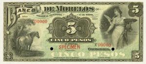 pS345s from Mexico: 5 Pesos from 1903