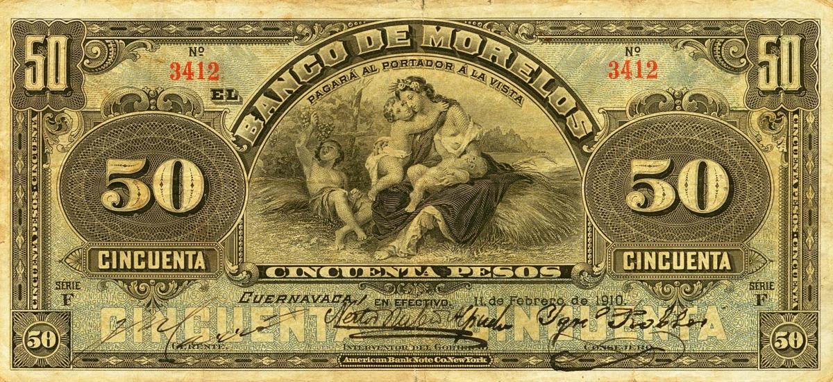 Front of Mexico pS348b: 50 Pesos from 1903