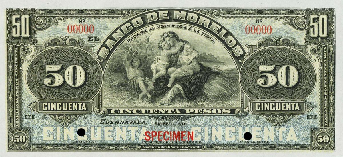 Front of Mexico pS348s: 50 Pesos from 1903